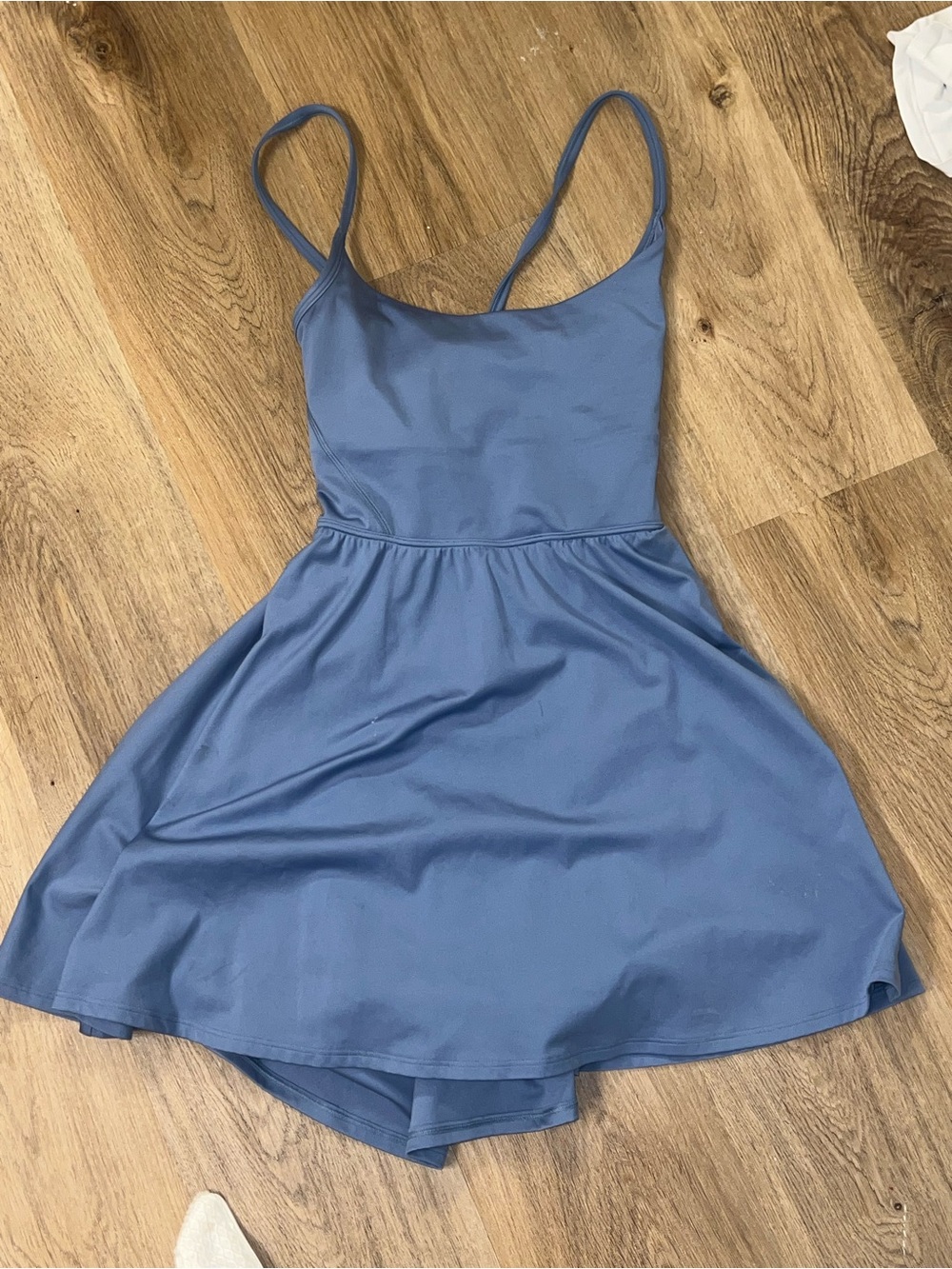 Hollister Dusty Blue Spaghetti-Strap Skater Mini Skort with Pockets